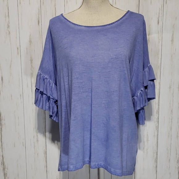 Francesca's Collections Tops - NWT Francesca's Alga Perwinkle Top S to M